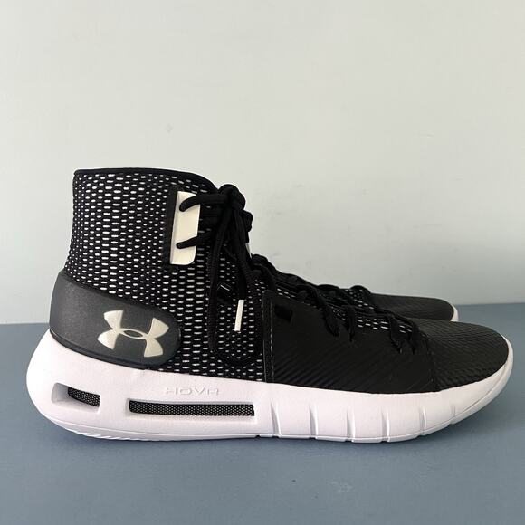 Under Armour HOVR Havoc Black High Top Basketball Shoes Sneakers - Picture 3 of 8